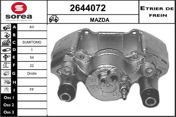 EAI 2644072 - Bremžu suports ps1.lv