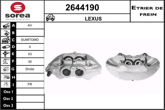 EAI 2644190 - Bremžu suports ps1.lv