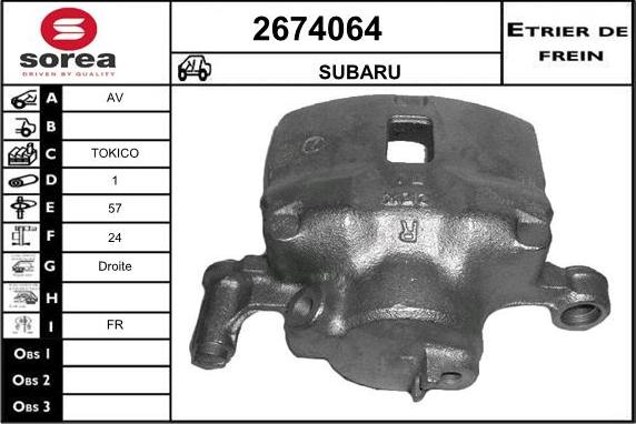 EAI 2674064 - Bremžu suports ps1.lv