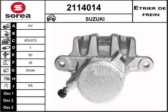 EAI 2114014 - Bremžu suports ps1.lv