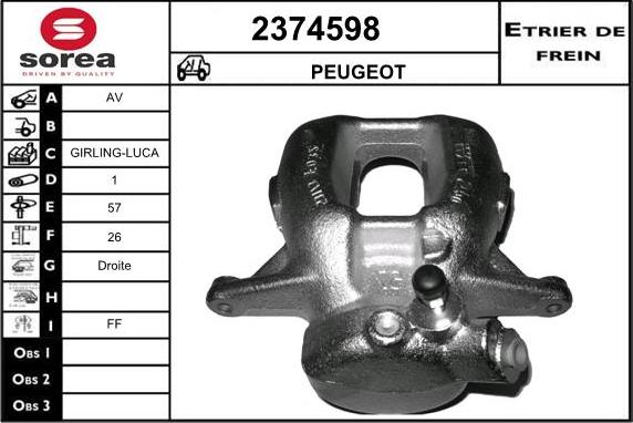 EAI 2374598 - Bremžu suports ps1.lv