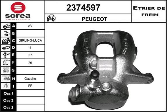 EAI 2374597 - Bremžu suports ps1.lv