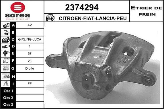 EAI 2374294 - Bremžu suports ps1.lv