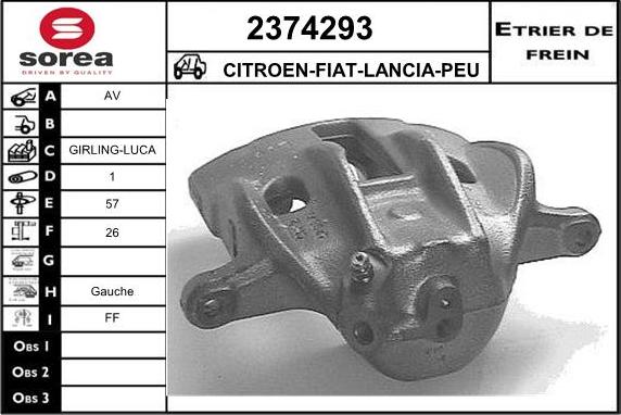 EAI 2374293 - Bremžu suports ps1.lv