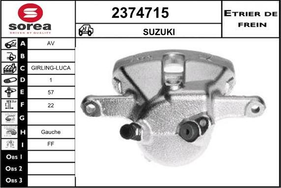 EAI 2374715 - Bremžu suports ps1.lv