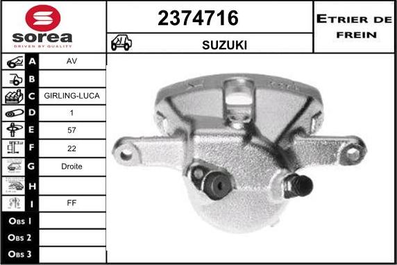 EAI 2374716 - Bremžu suports ps1.lv