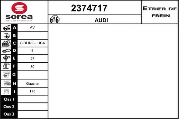 EAI 2374717 - Bremžu suports ps1.lv