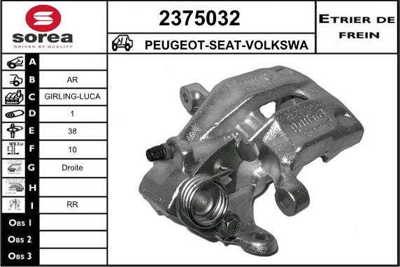 EAI 2375032 - Bremžu suports ps1.lv