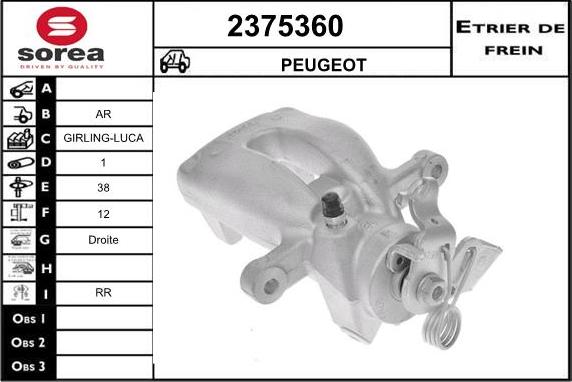 EAI 2375360 - Bremžu suports ps1.lv