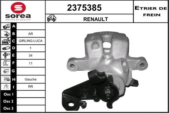 EAI 2375385 - Bremžu suports ps1.lv