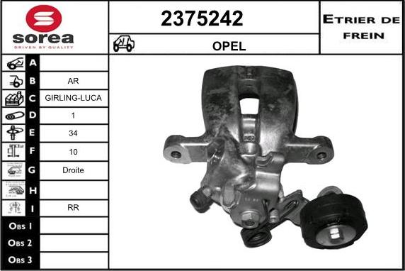 EAI 2375242 - Bremžu suports ps1.lv