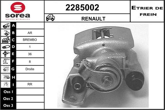 EAI 2285002 - Bremžu suports ps1.lv