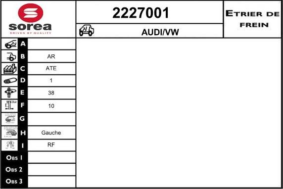EAI 2227001 - Bremžu suports ps1.lv