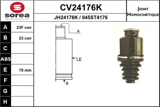 EAI CV24176K - Šarnīru komplekts, Piedziņas vārpsta ps1.lv