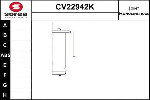 EAI CV22942K - Šarnīru komplekts, Piedziņas vārpsta ps1.lv