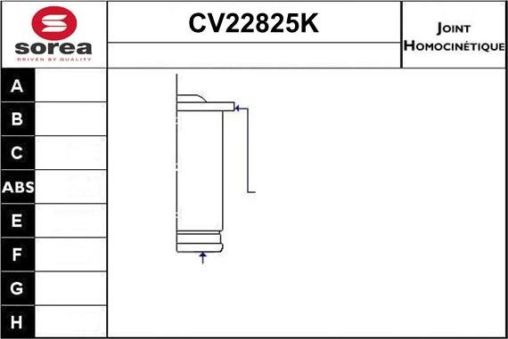 EAI CV22825K - Šarnīru komplekts, Piedziņas vārpsta ps1.lv