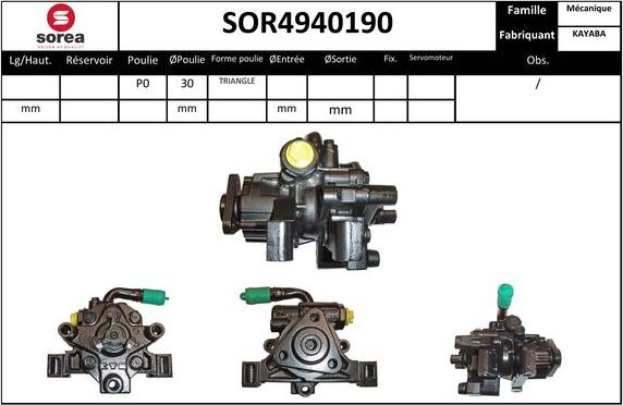 EAI SOR4940190 - Hidrosūknis, Stūres iekārta ps1.lv