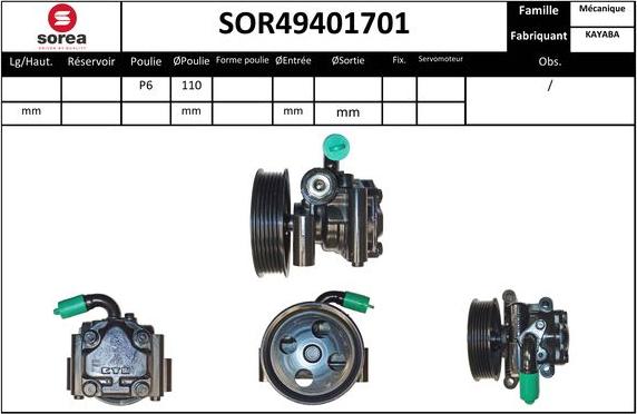 EAI SOR49401701 - Hidrosūknis, Stūres iekārta ps1.lv