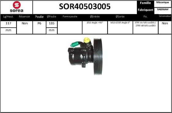 EAI SOR40503005 - Hidrosūknis, Stūres iekārta ps1.lv