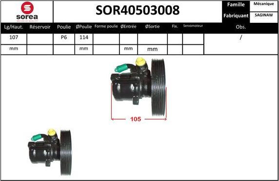 EAI SOR40503008 - Hidrosūknis, Stūres iekārta ps1.lv