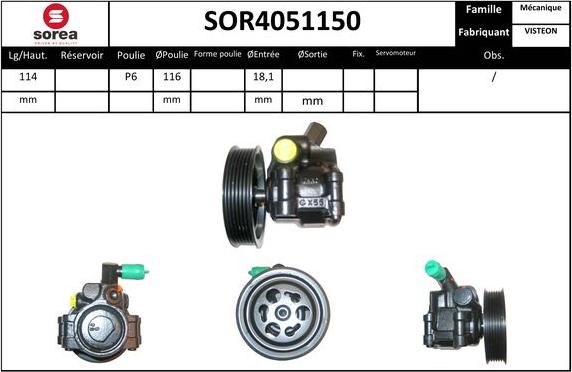 EAI SOR4051150 - Hidrosūknis, Stūres iekārta ps1.lv