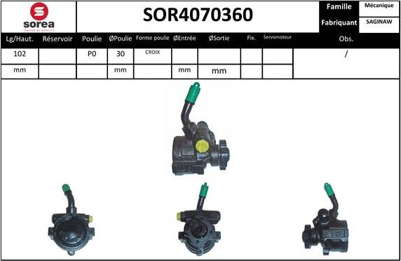 EAI SOR4070360 - Hidrosūknis, Stūres iekārta ps1.lv