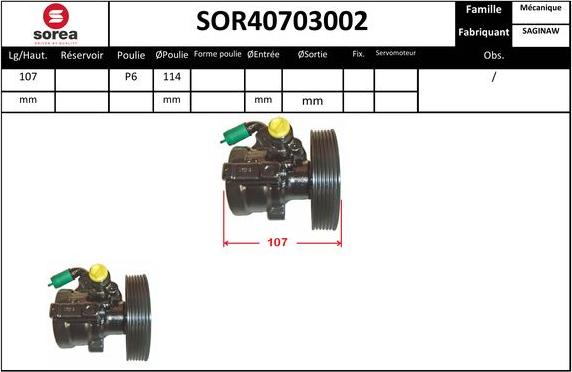 EAI SOR40703002 - Hidrosūknis, Stūres iekārta ps1.lv