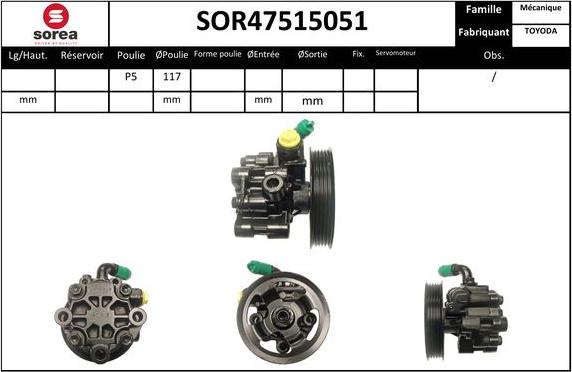 EAI SOR47515051 - Hidrosūknis, Stūres iekārta ps1.lv