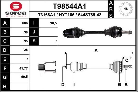 EAI T98544A1 - Piedziņas vārpsta ps1.lv