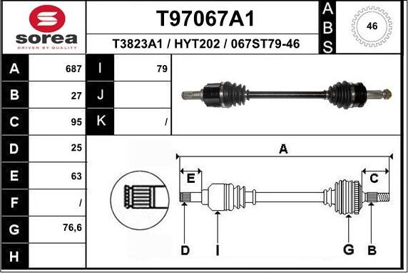 EAI T97067A1 - Piedziņas vārpsta ps1.lv