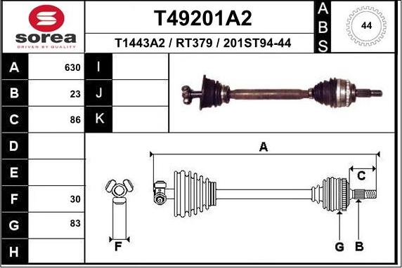 EAI T49201A2 - Piedziņas vārpsta ps1.lv