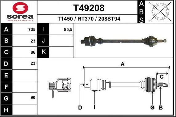 EAI T49208 - Piedziņas vārpsta ps1.lv