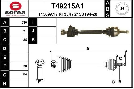 EAI T49215A1 - Piedziņas vārpsta ps1.lv