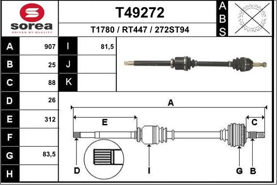 EAI T49272 - Piedziņas vārpsta ps1.lv