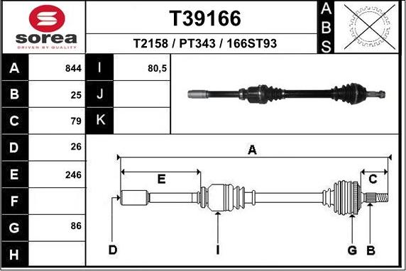 EAI T39166 - Piedziņas vārpsta ps1.lv