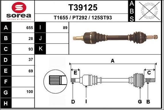 EAI T39125 - Piedziņas vārpsta ps1.lv