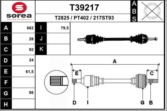 EAI T39217 - Piedziņas vārpsta ps1.lv