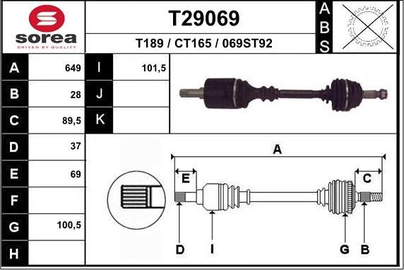 EAI T29069 - Piedziņas vārpsta ps1.lv