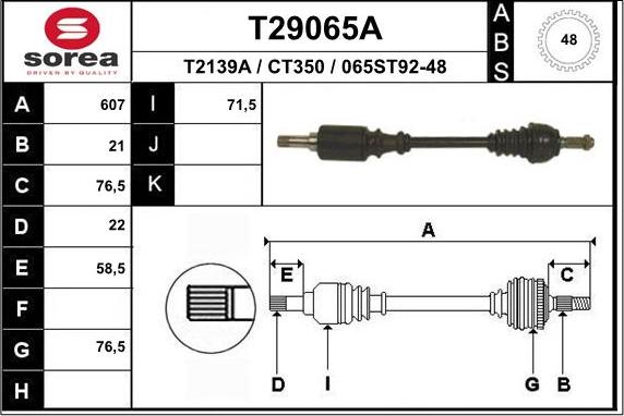 EAI T29065A - Piedziņas vārpsta ps1.lv