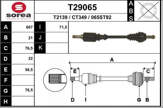 EAI T29065 - Piedziņas vārpsta ps1.lv