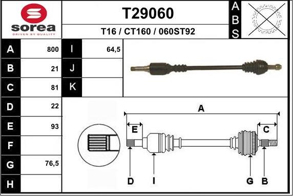 EAI T29060 - Piedziņas vārpsta ps1.lv