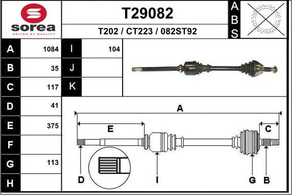 EAI T29082 - Piedziņas vārpsta ps1.lv