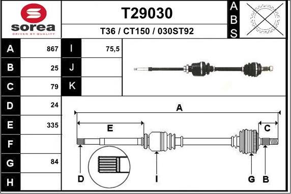EAI T29030 - Piedziņas vārpsta ps1.lv