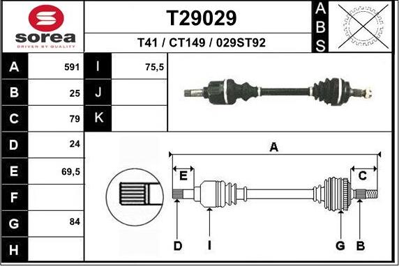 EAI T29029 - Piedziņas vārpsta ps1.lv