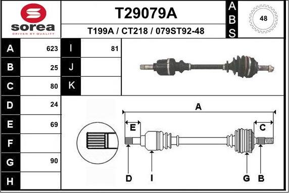 EAI T29079A - Piedziņas vārpsta ps1.lv