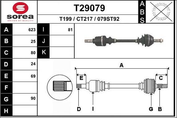 EAI T29079 - Piedziņas vārpsta ps1.lv