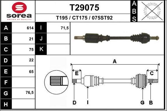 EAI T29075 - Piedziņas vārpsta ps1.lv