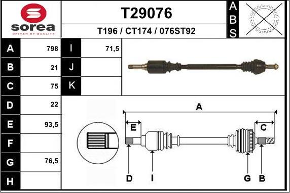 EAI T29076 - Piedziņas vārpsta ps1.lv