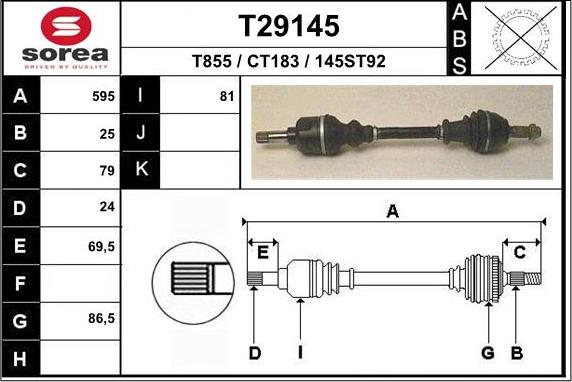 EAI T29145 - Piedziņas vārpsta ps1.lv