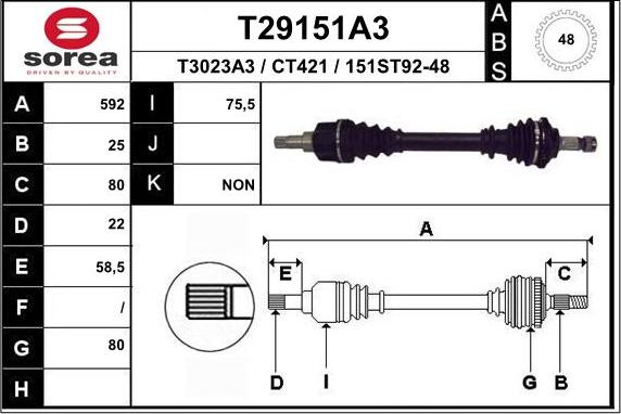 EAI T29151A3 - Piedziņas vārpsta ps1.lv